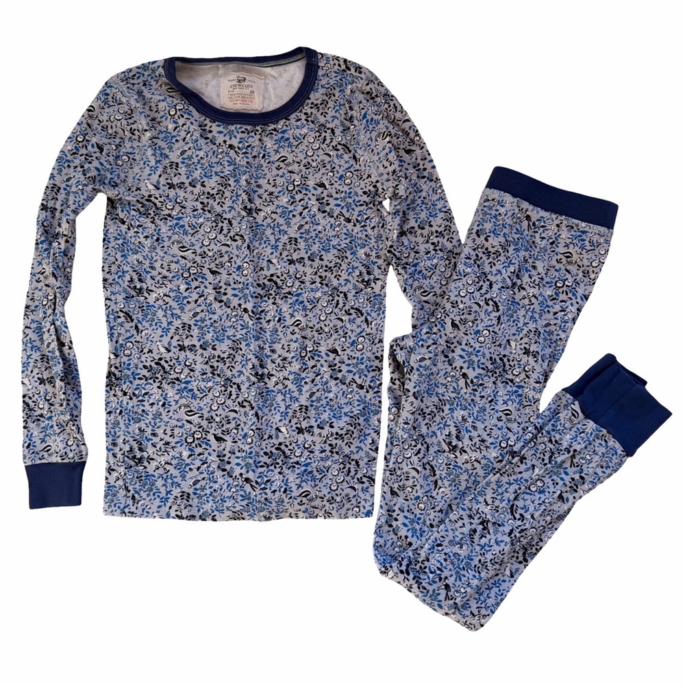 Crewcuts Sleepwear Set – Blue Floral Print (Size 10)